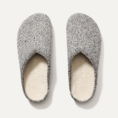 The Cozy Clog in Cookies and Cream Bouclé shown from the top.