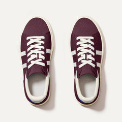 The RS02 Sneaker Burgundy Blitz shown from the top.