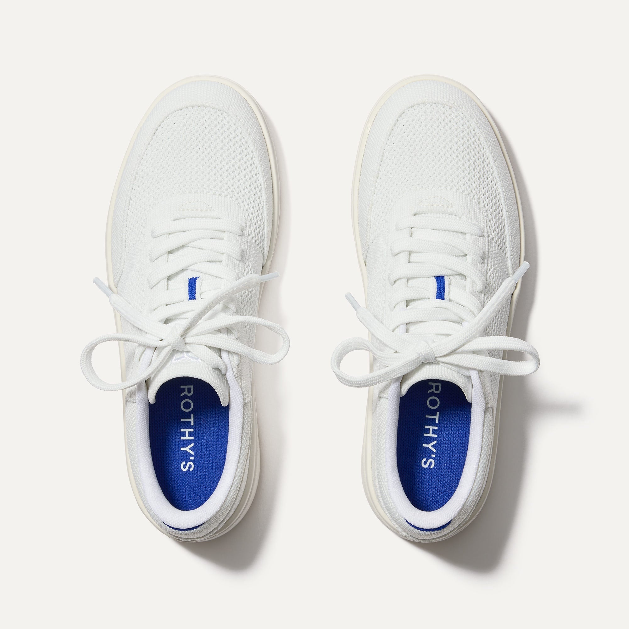 The Court Sneaker in Bright White shown from the top.