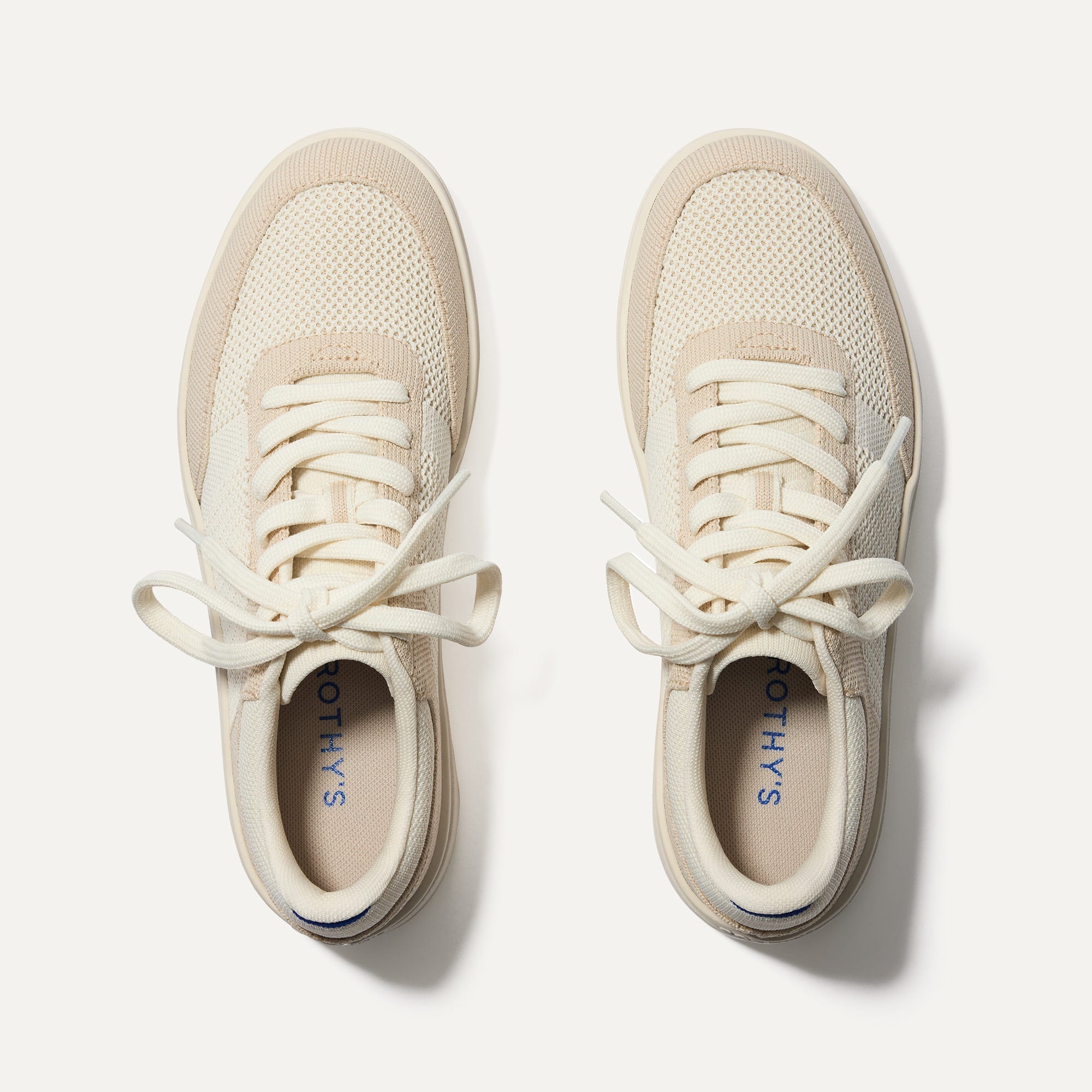 The Court Sneaker in Sand Dune shown from the top.