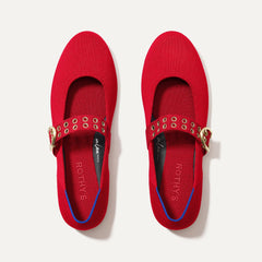 The Ballet Mary Jane in Cherry shown from the top.