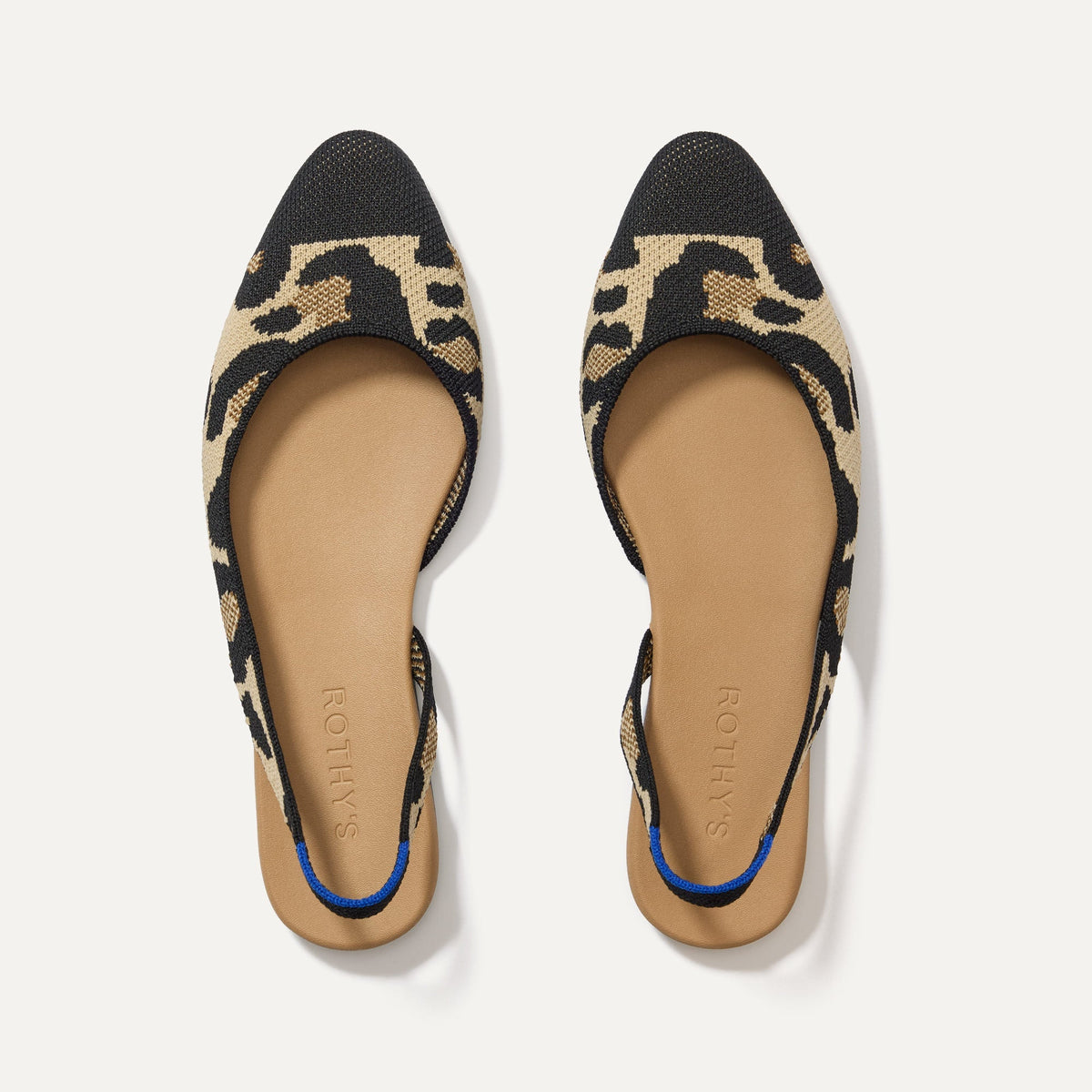 The Almond Slingback in Desert Cat shown from the top.
