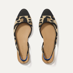 The Almond Slingback in Desert Cat shown from the top.