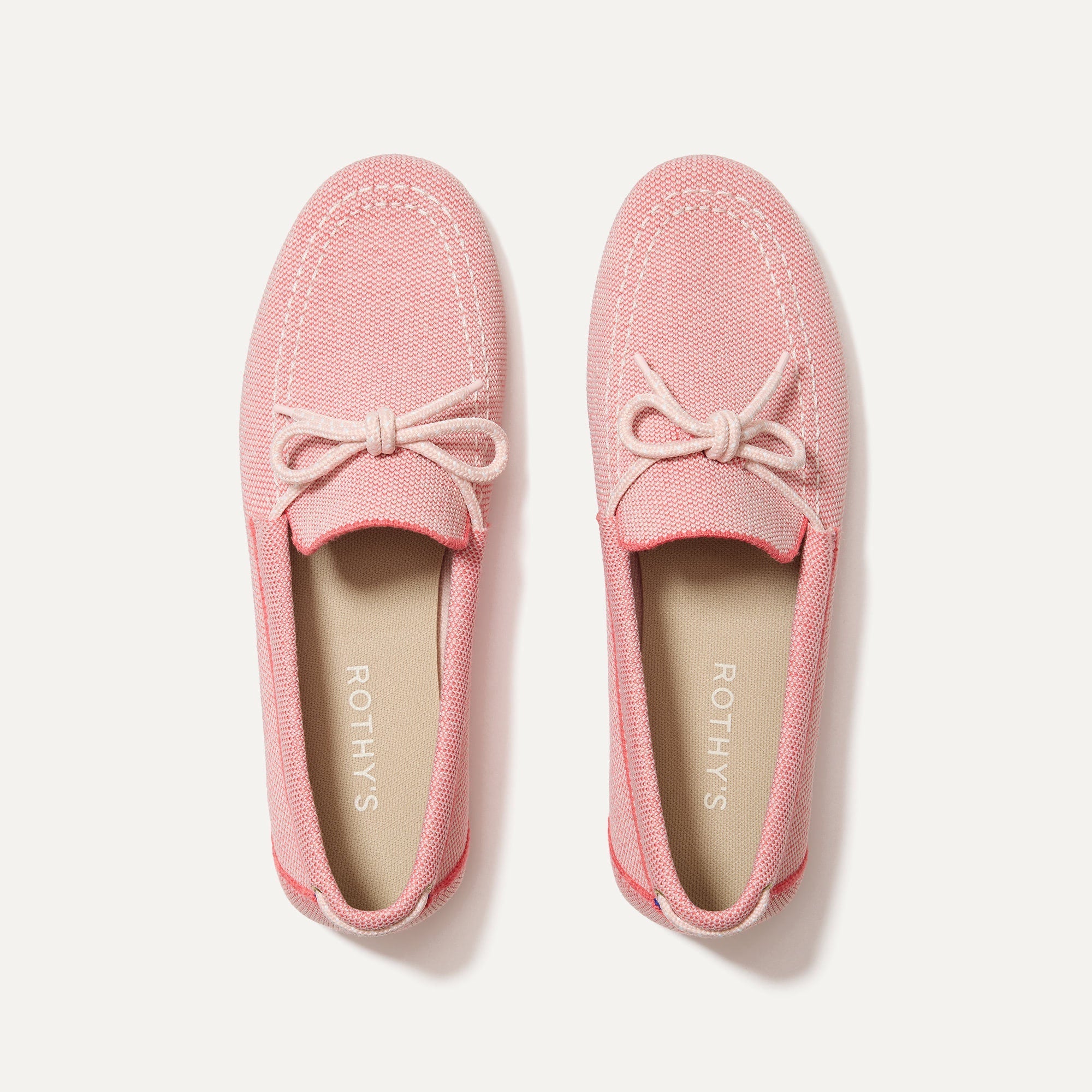 The Boat Shoe in Sunbaked Pink shown from the top.