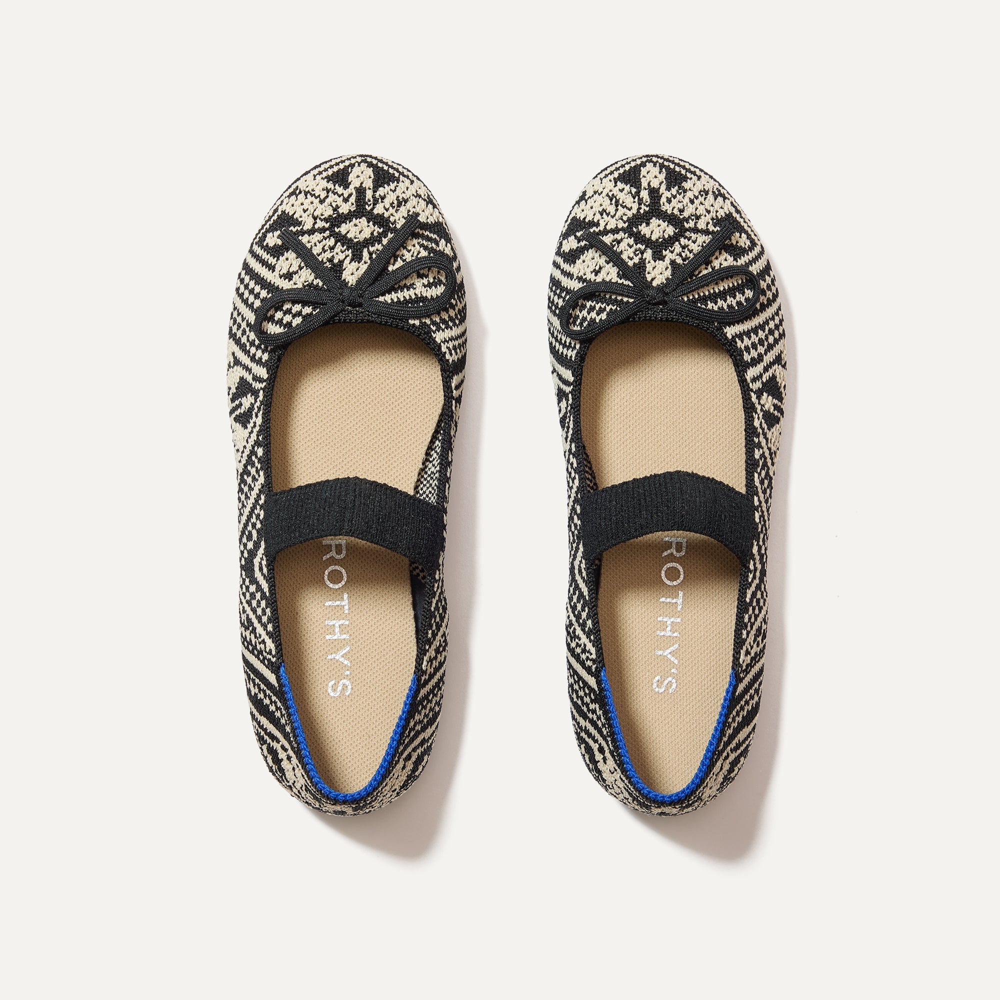 The Kids Bow Mary Jane in Black Mosaic shown from the top.