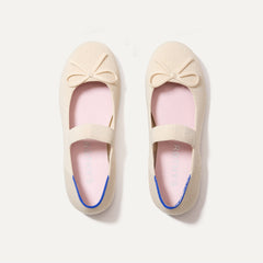 The Kids Bow Mary Jane in Conch shown from the top.