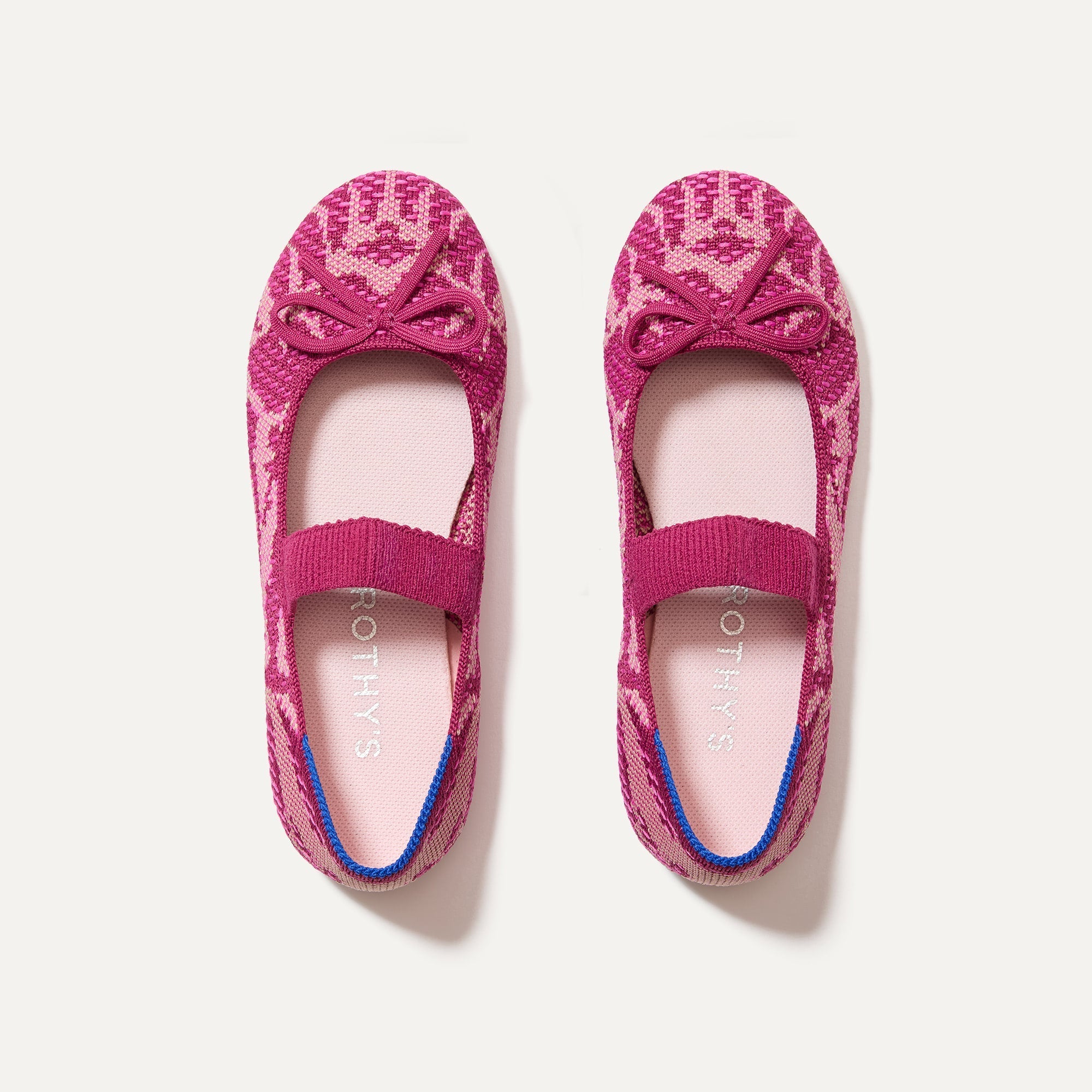 The Kids Bow Mary Jane in Pink Bouquet shown from the top.