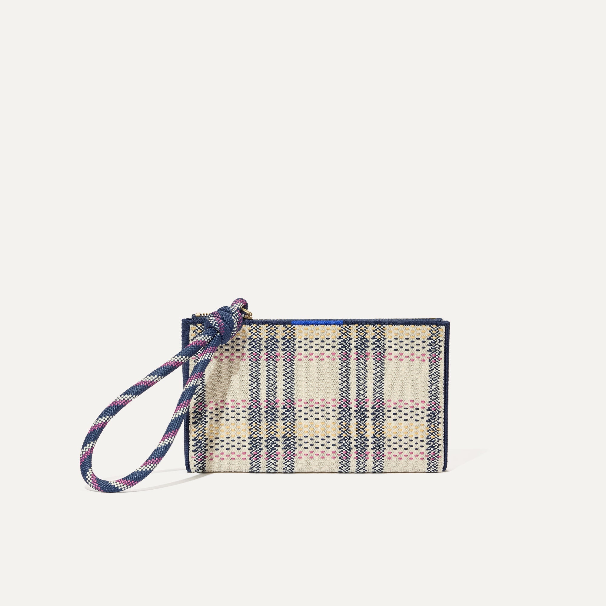 PLP |The Wallet Wristlet in Spring Plaid, shown from the front.
