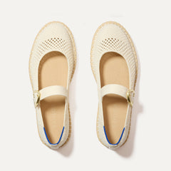 The Espadrille Mary Jane in Jasmine shown from the top.
