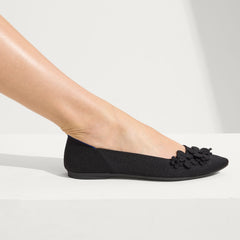 hover | Model wearing The Petal Point II in Black.