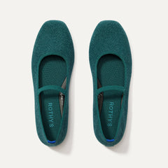 The Max Square Mary Jane in ReVelvet™ Everglade shown from the top.