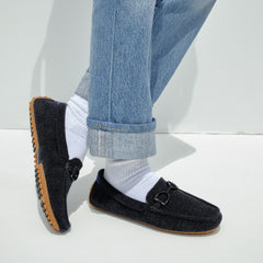 hover | Model wearing The Double Bit Driver in ReVelvet™ Black.