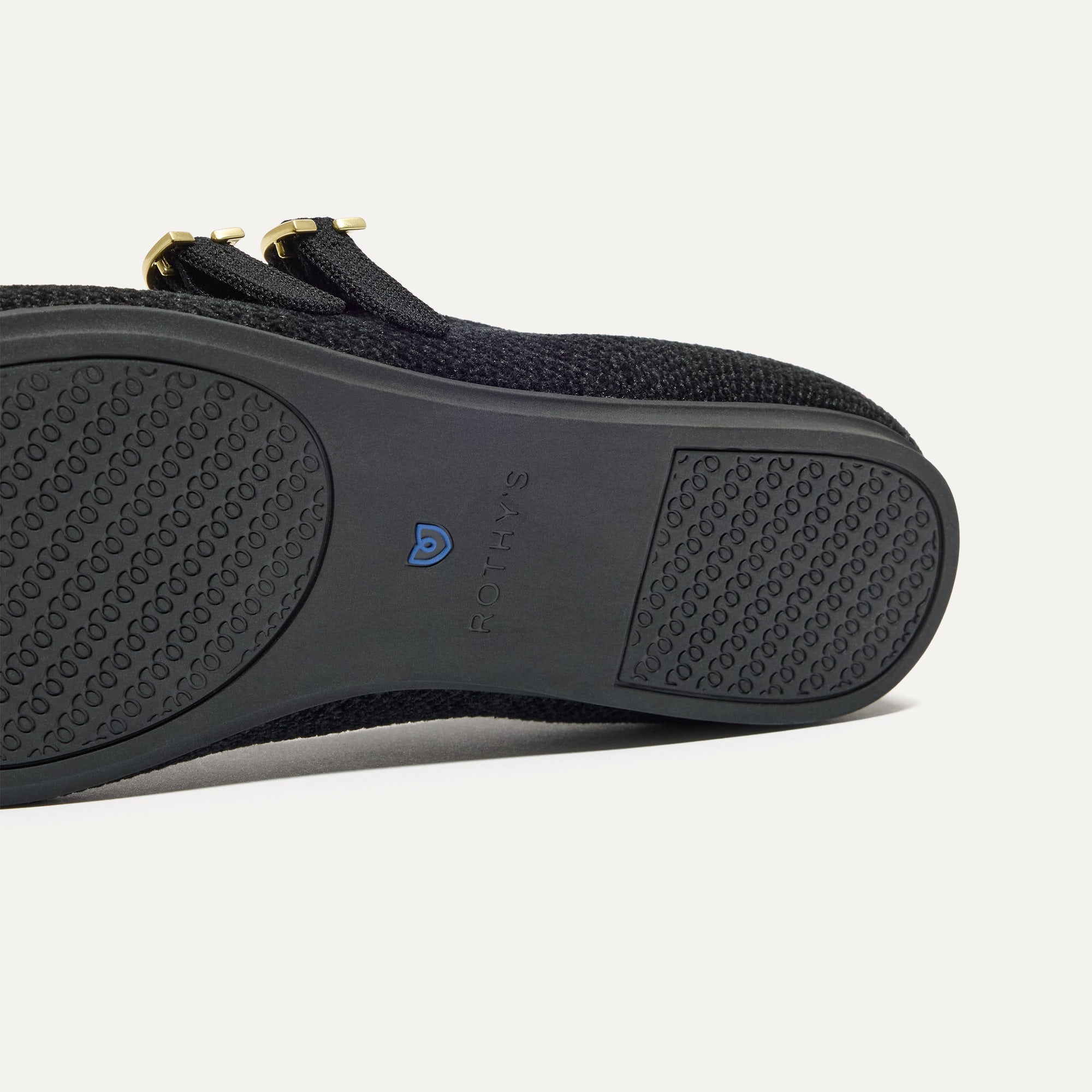 The sole of The Double Buckle Mary Jane in ReVelvet™ Black.