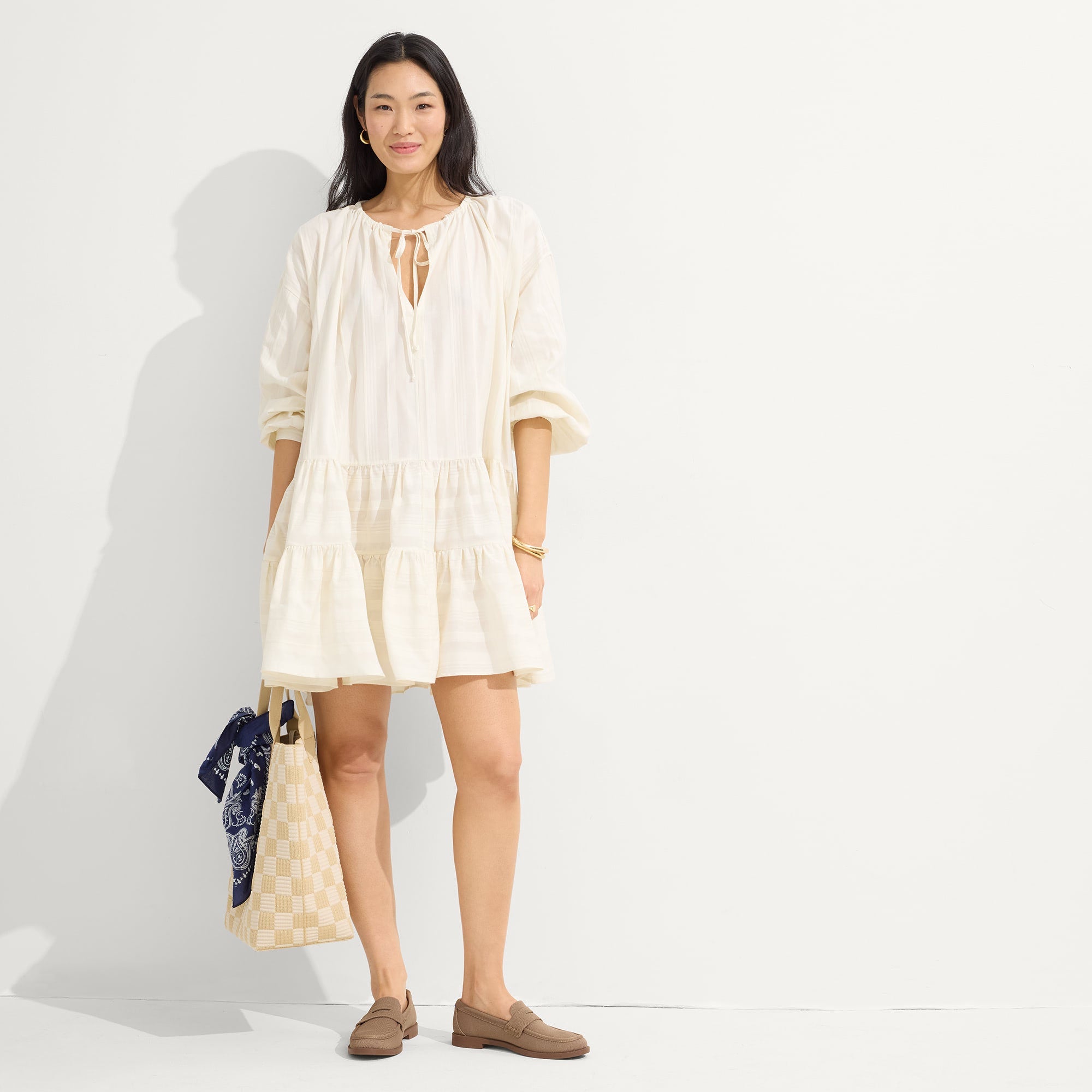 Model wearing The Penny Loafer in Portobello.