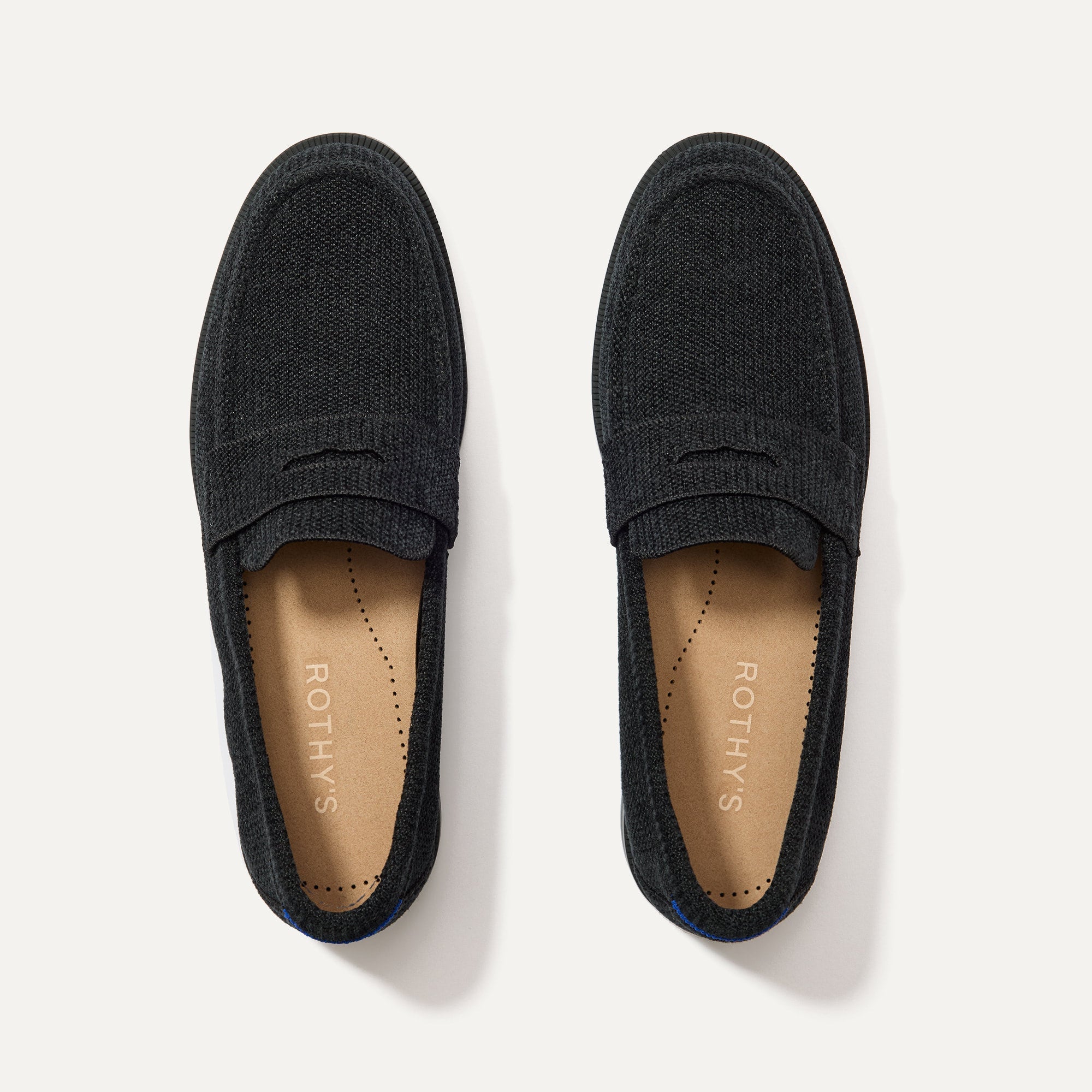 The Penny Loafer in ReVelvet™ Black shown from the top.