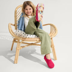 Alternate view of a child wearing The Kids Clog in Confetti Cake.