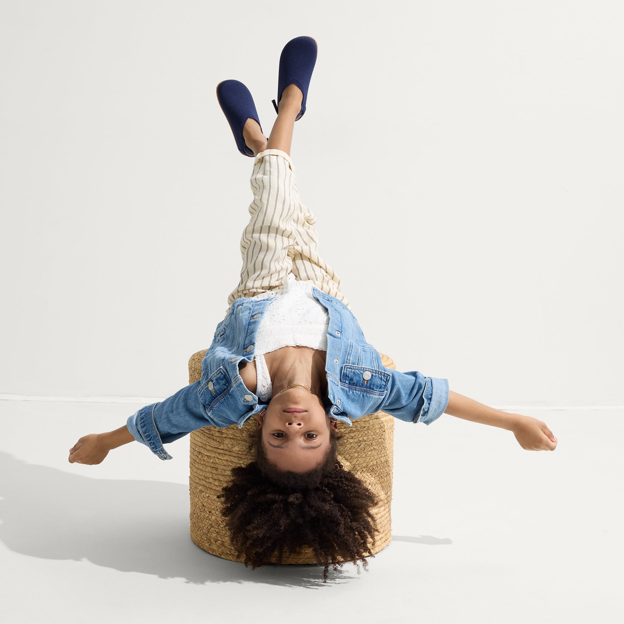 Alternate view of a child wearing The Kids Clog in Midnight Confetti.