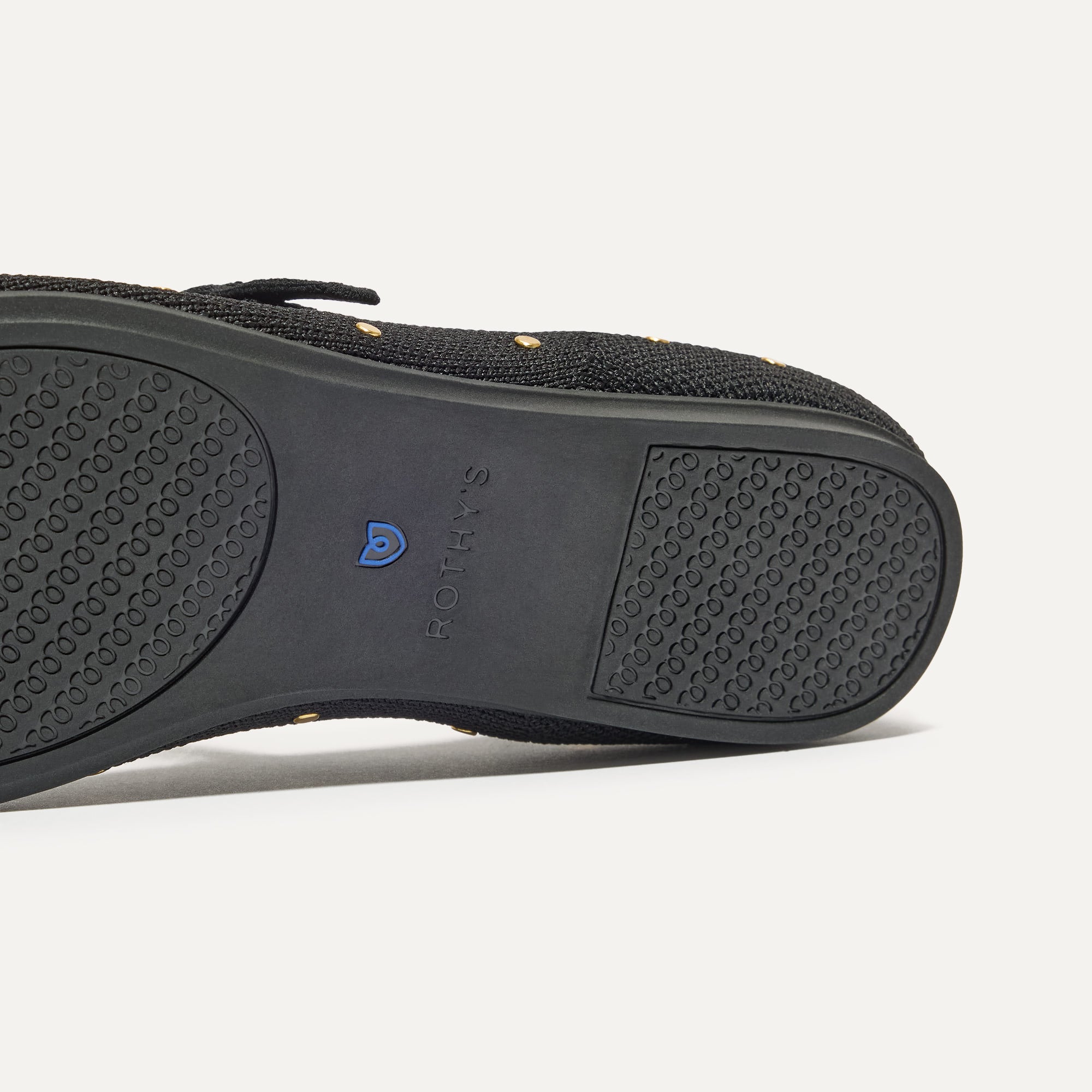 The sole of The Square Mary Jane in Studded Black.