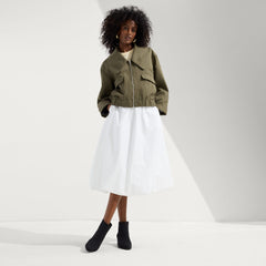 Alternate view of a model wearing The Western Bootie in Black.