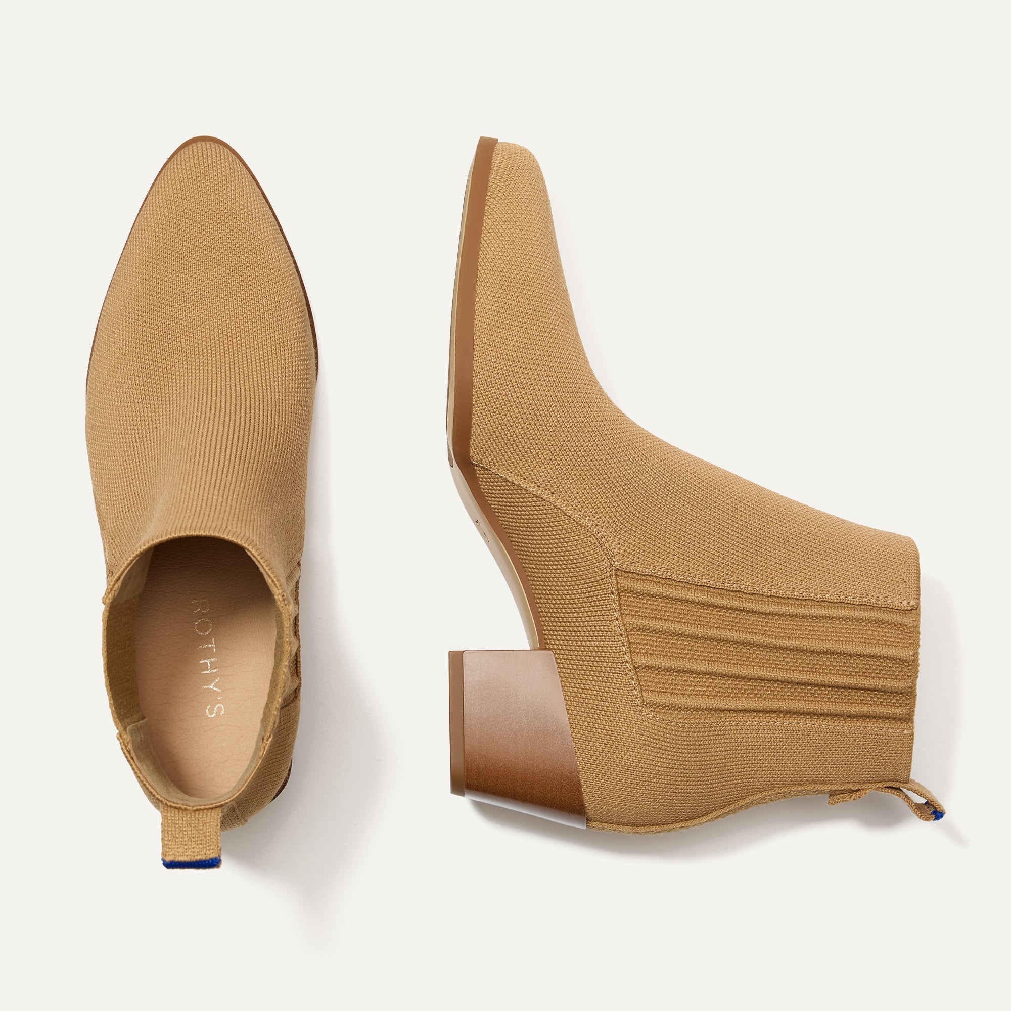 A pair of The Western Bootie in Wren shown from the top.