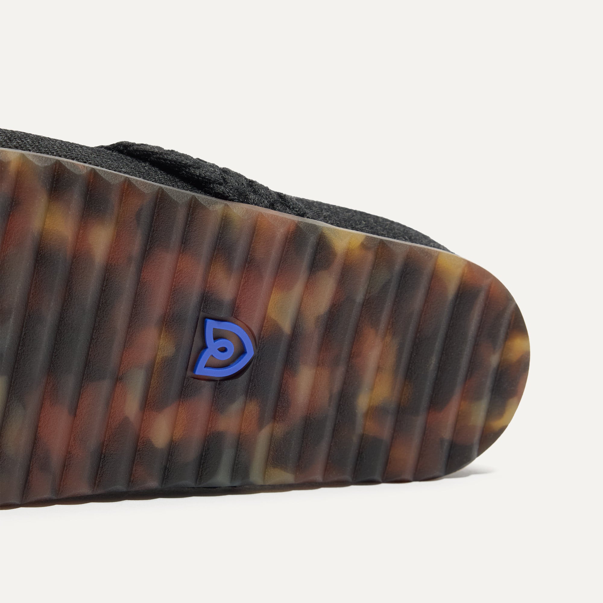 Close up of the outsoles of The Braid Clog in Black.