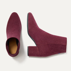 A pair of The High Classic Boot in ReVelvet™ Syrah shown from the top.