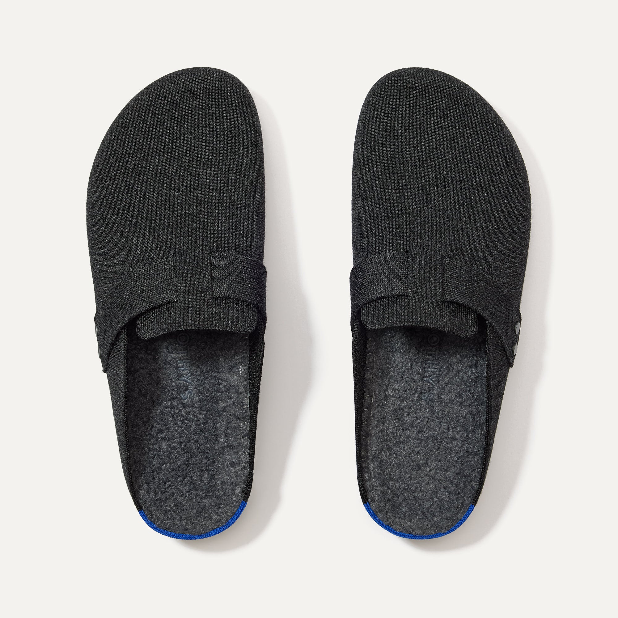 The Men's Cozy Clog in Black shown from the top.