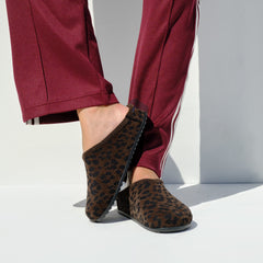 hover | Model wearing The Casual Clog in ReVelvet™ Cheetah.