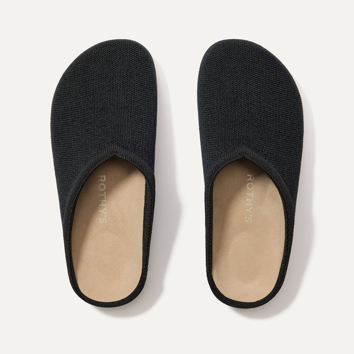 The Casual Clog in ReVelvet™ Black shown from the top.