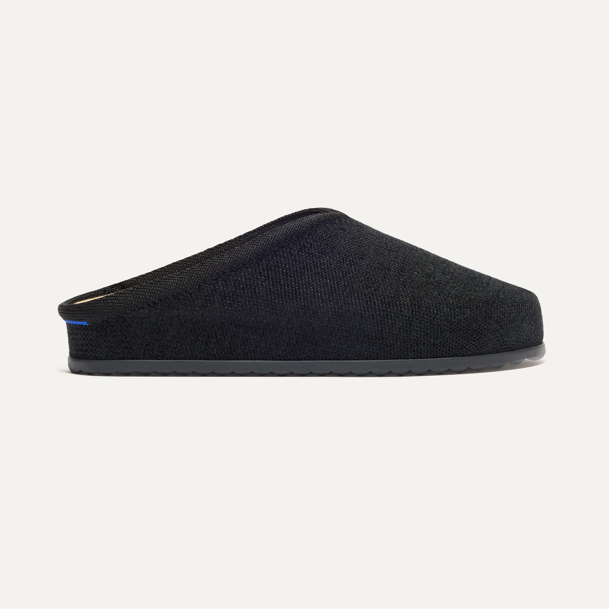 The Casual Clog in ReVelvet™ Black shown from the side.