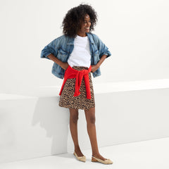 Alternate view of a model wearing The Twist Point Slingback.