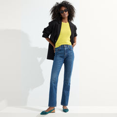 Alternate view of a model wearing The Twist Point Slingback.